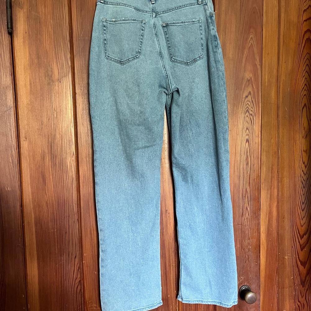 Women's Blue Patchwork Jeans - Picture 4 of 6